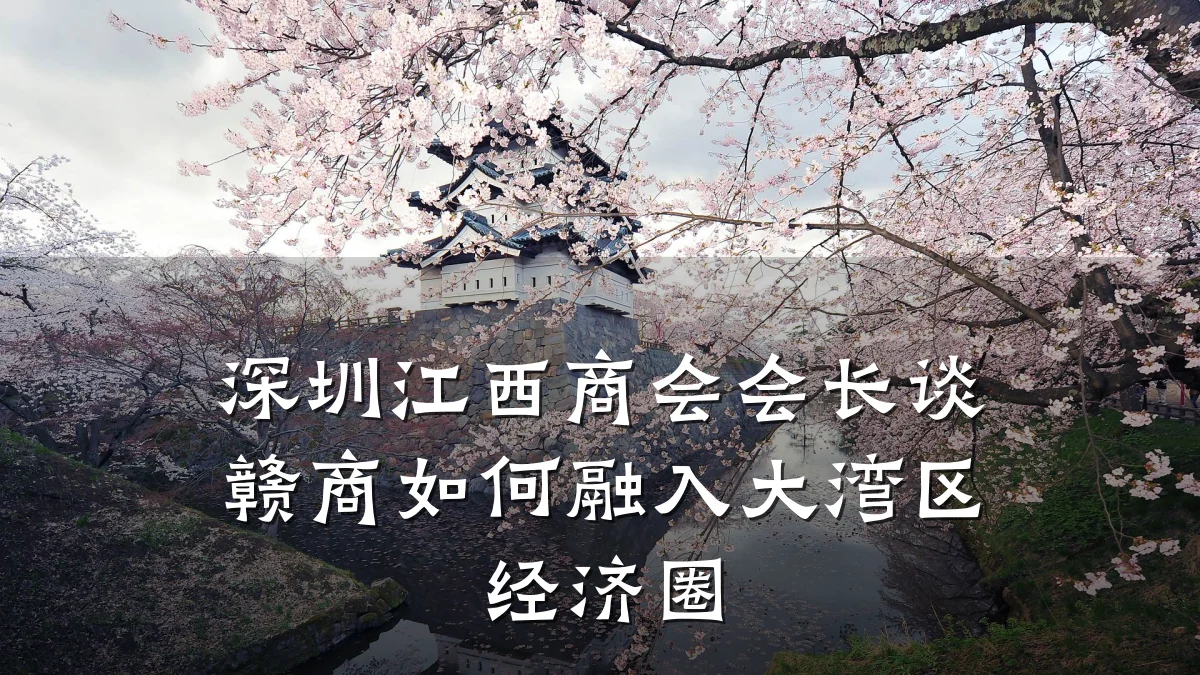 深圳江西商会会长谈赣商如何融入大湾区经济圈