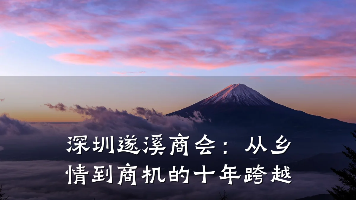 深圳遂溪商会:从乡情到商机的十年跨越