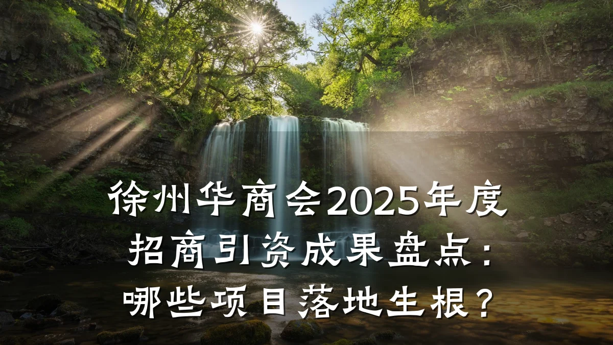 徐州华商会2025年度招商引资成果盘点:哪些项目落地生根?