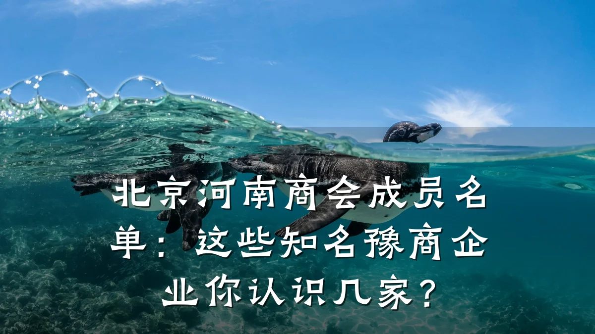 北京河南商会成员名单:这些知名豫商企业你认识几家?