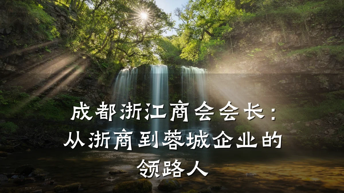 成都浙江商会会长:从浙商到蓉城企业的领路人
