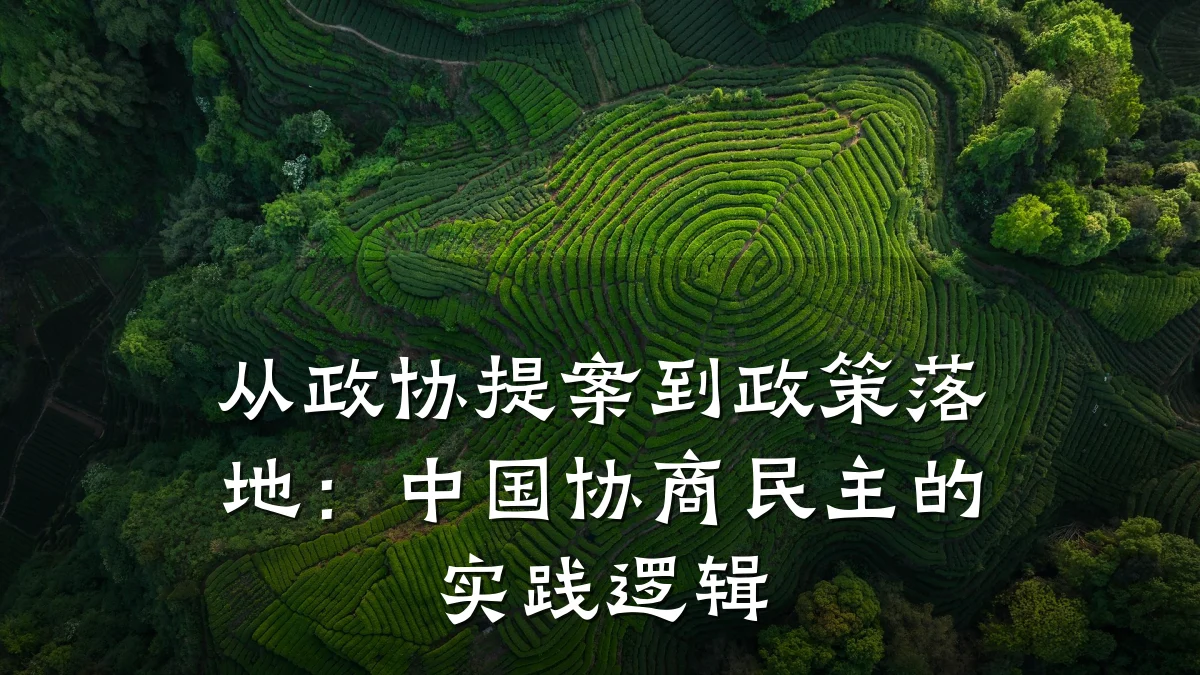 从政协提案到政策落地:中国协商民主的实践逻辑