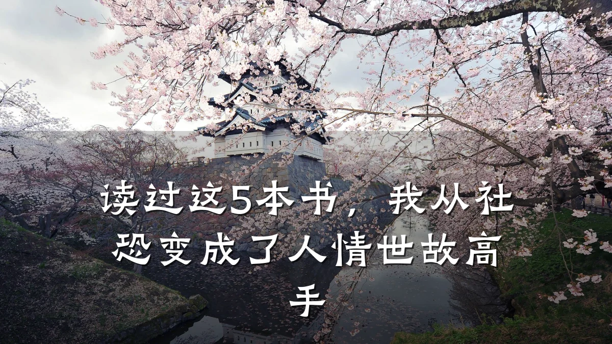 读过这5本书,我从社恐变成了人情世故高手
