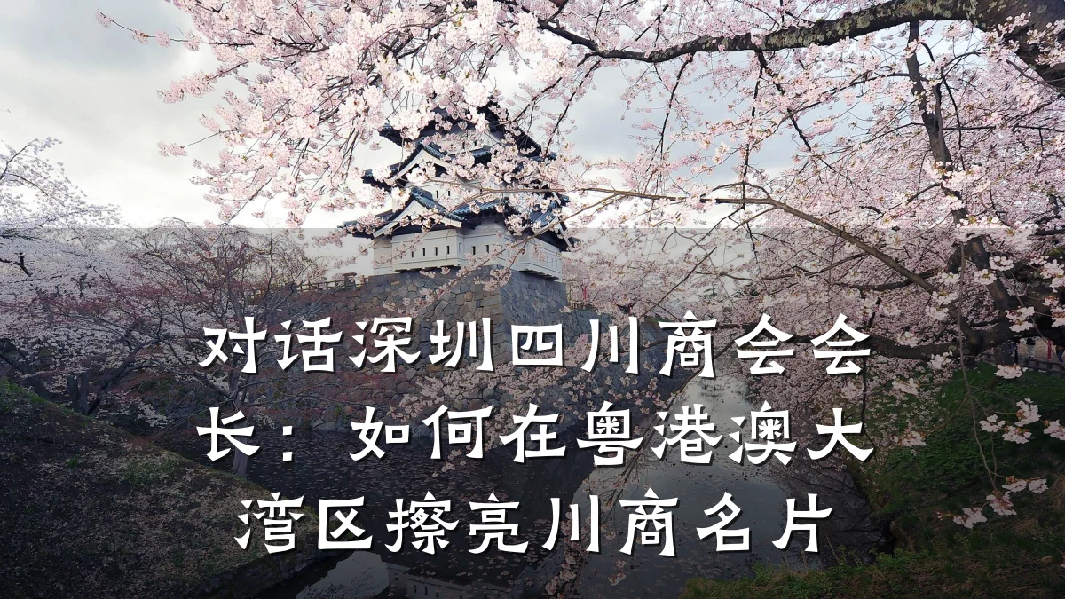 对话深圳四川商会会长:如何在粤港澳大湾区擦亮川商名片