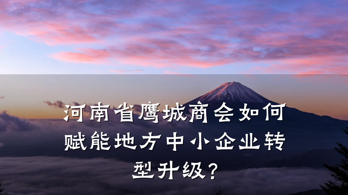 河南省鹰城商会如何赋能地方中小企业转型升级？