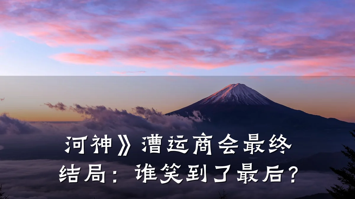 河神》漕运商会最终结局：谁笑到了最后？