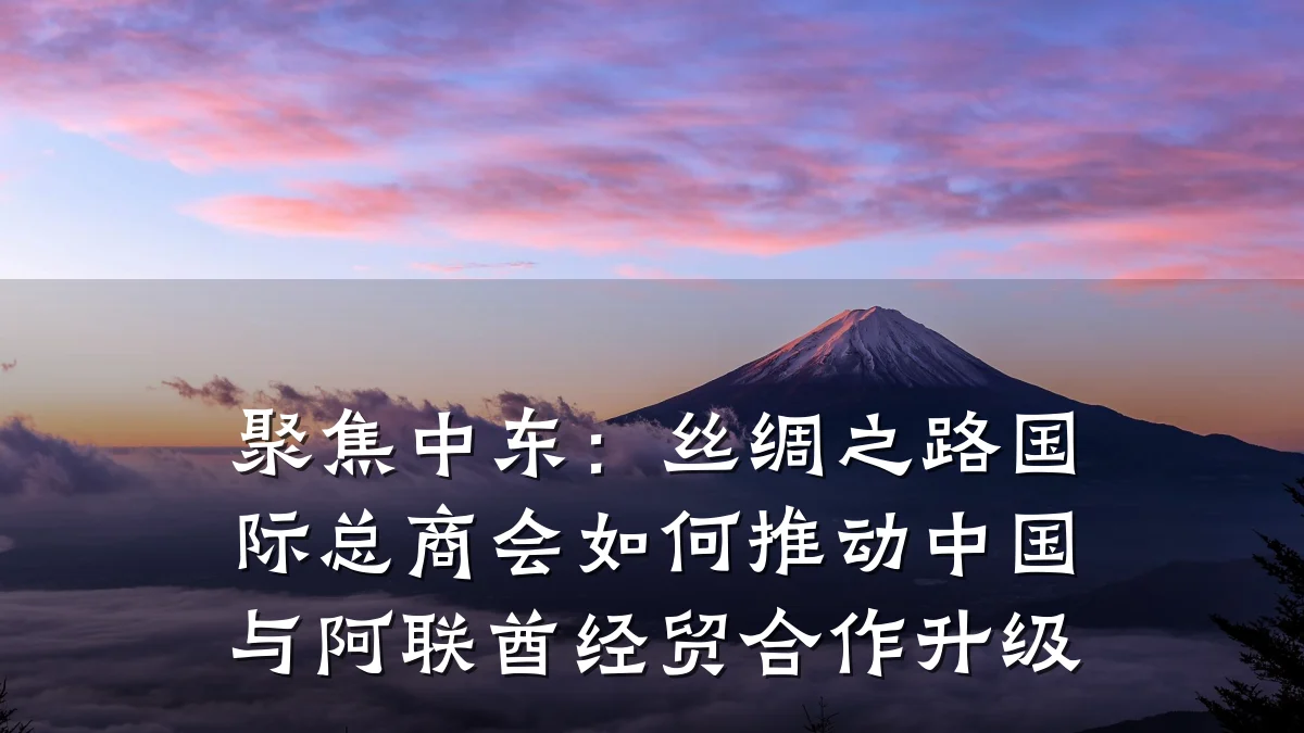 聚焦中东:丝绸之路国际总商会如何推动中国与阿联酋经贸合作升级