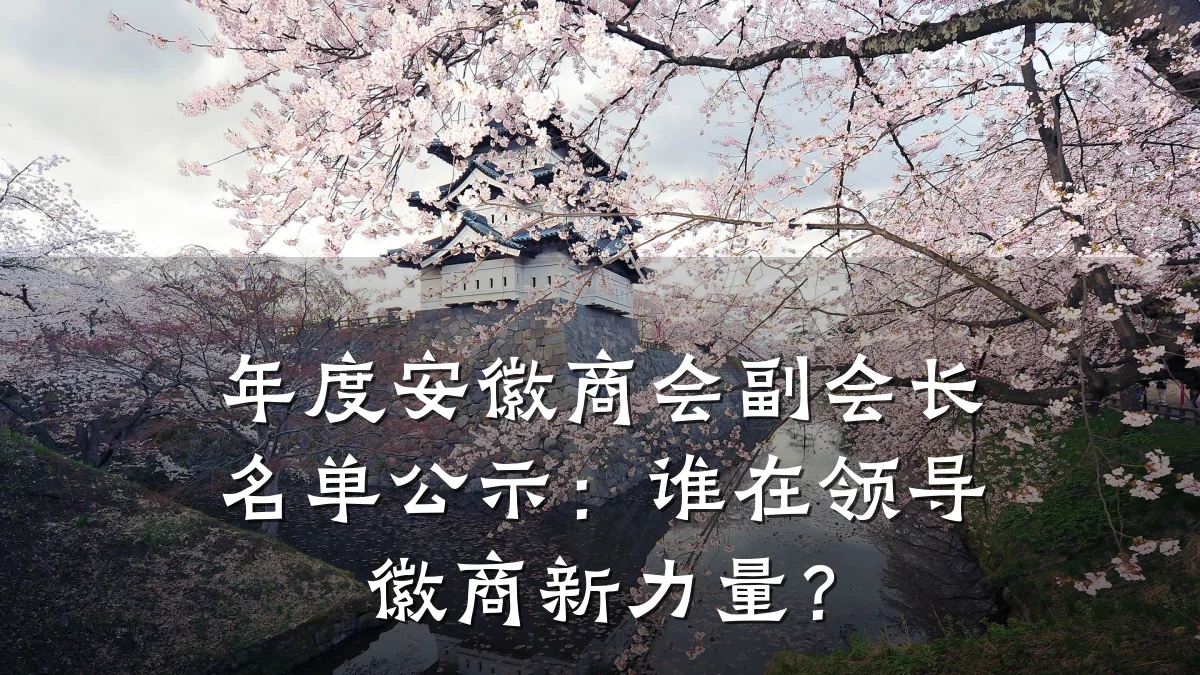 年度安徽商会副会长名单公示:谁在领导徽商新力量?