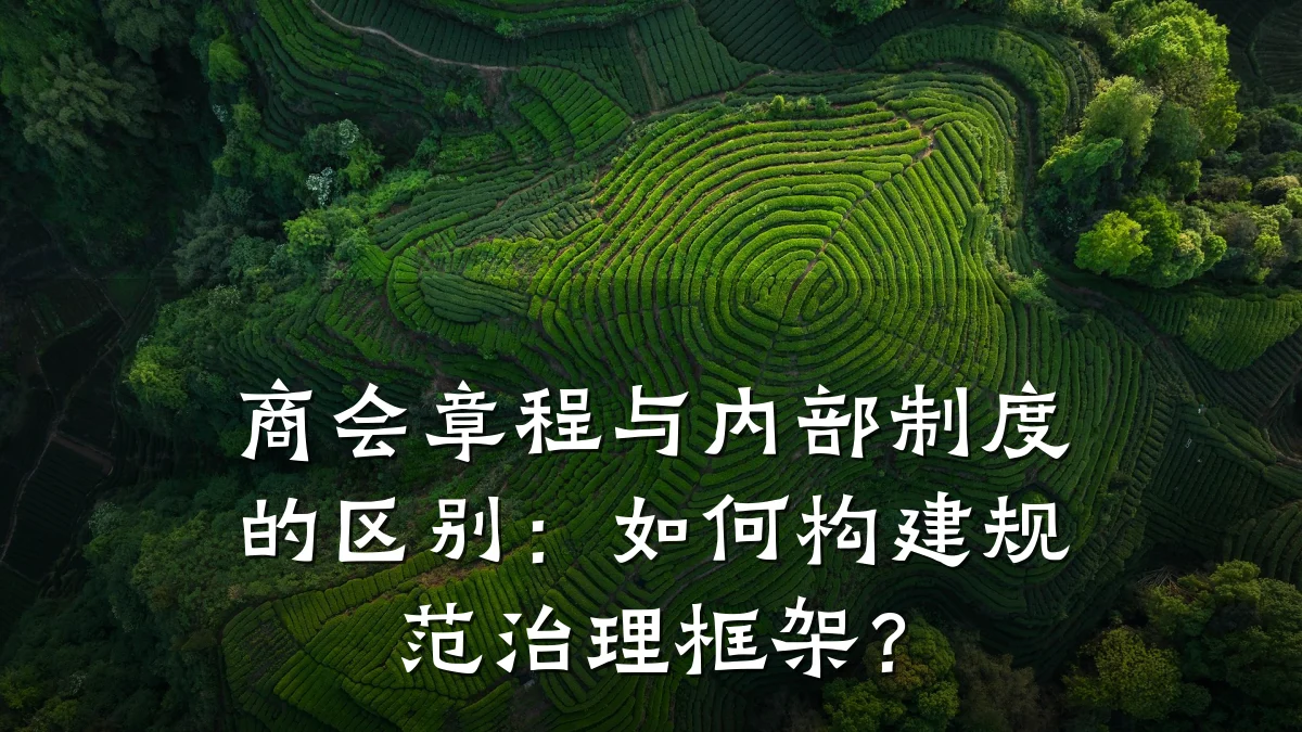 商会章程与内部制度的区别:如何构建规范治理框架?