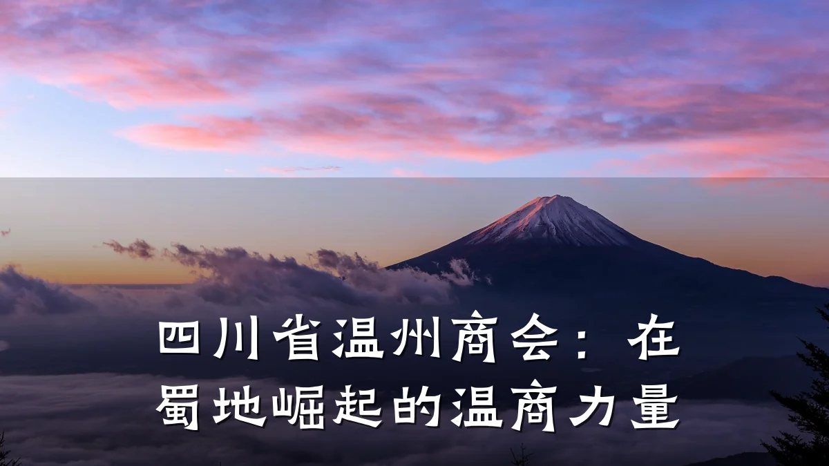 四川省温州商会:在蜀地崛起的温商力量