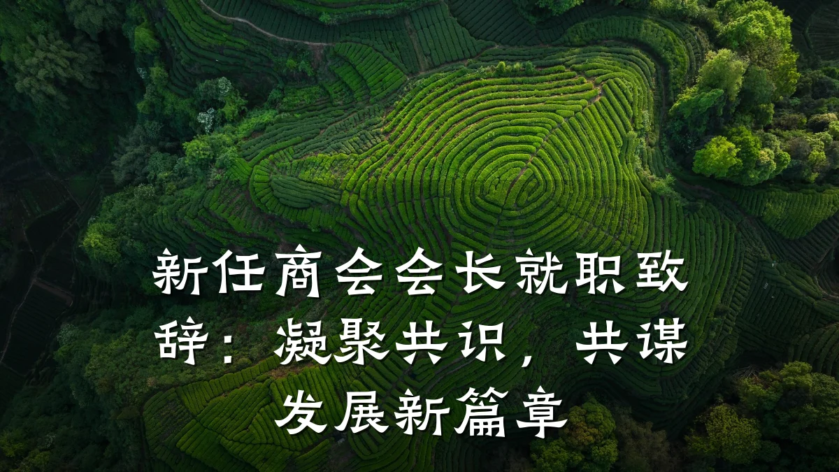 新任商会会长就职致辞:凝聚共识,共谋发展新篇章