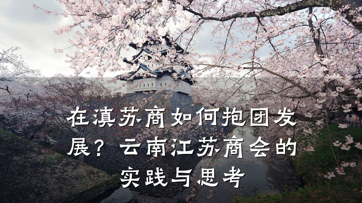 在滇苏商如何抱团发展?云南江苏商会的实践与思考