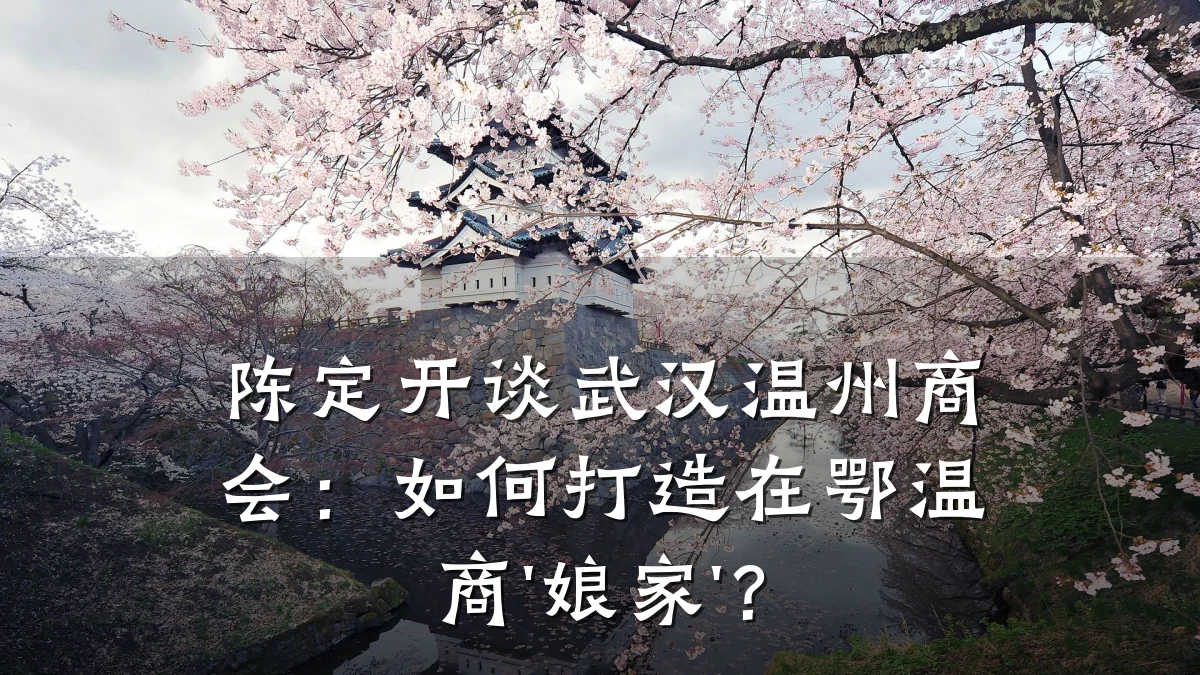 陈定开谈武汉温州商会：如何打造在鄂温商'娘家'？
