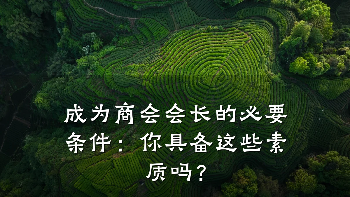 成为商会会长的必要条件:你具备这些素质吗?