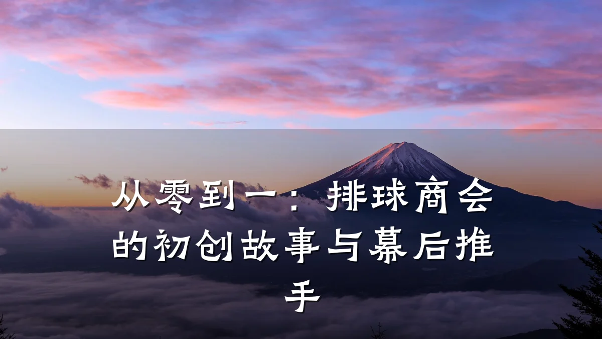 从零到一:排球商会的初创故事与幕后推手