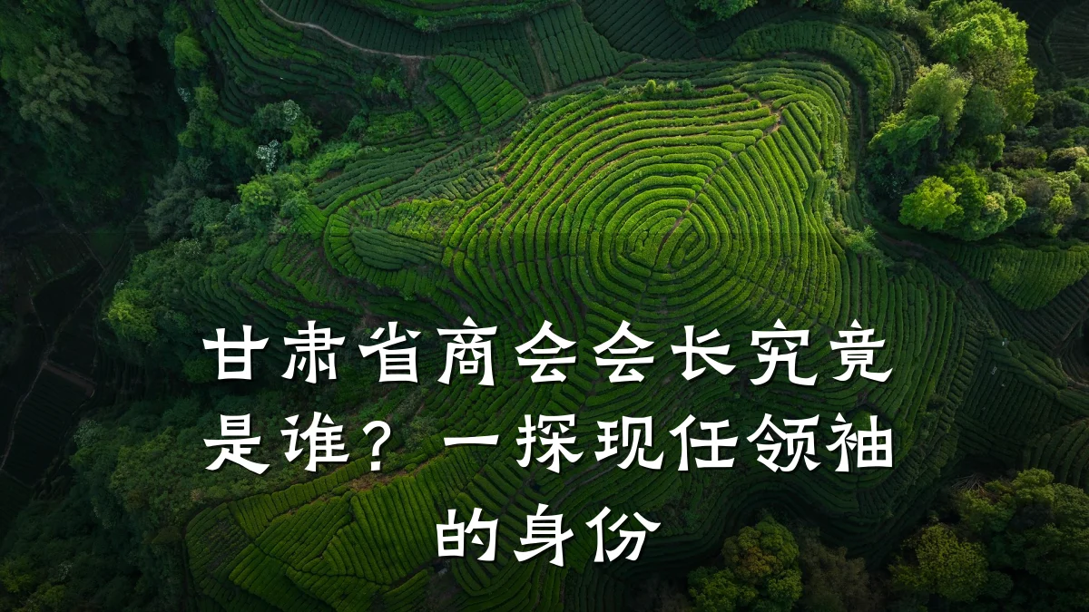 甘肃省商会会长究竟是谁?一探现任领袖的身份