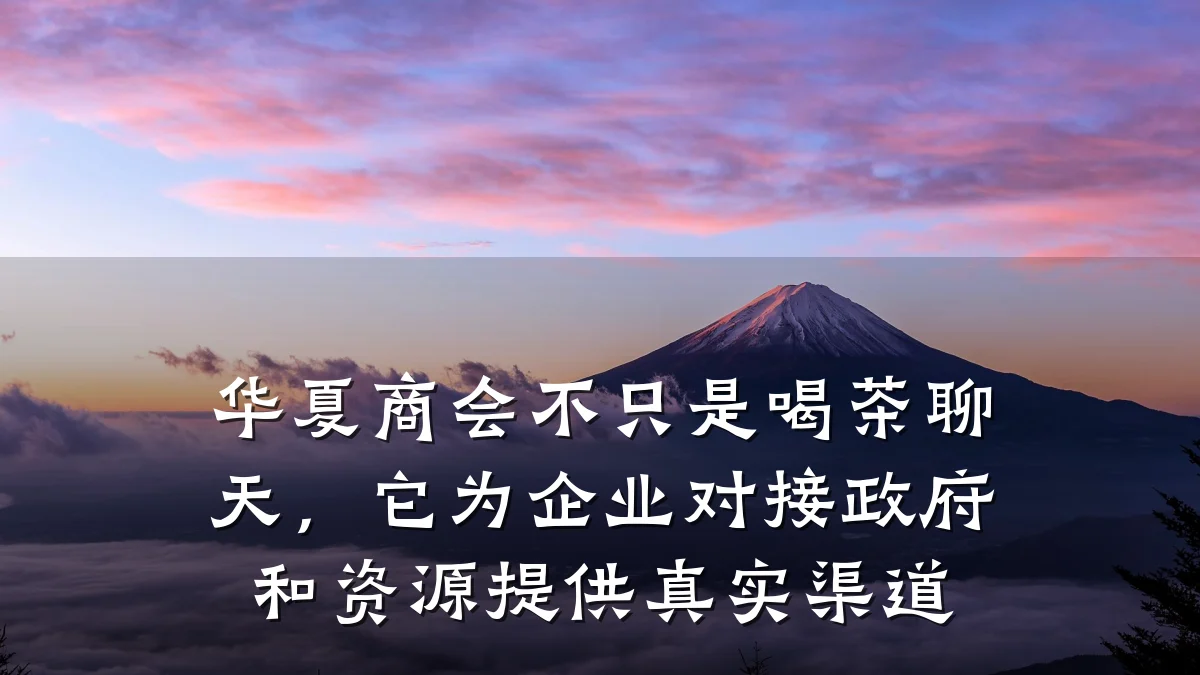 华夏商会不只是喝茶聊天,它为企业对接政府和资源提供真实渠道