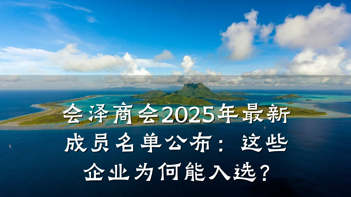 会泽商会2025年最新成员名单公布：这些企业为何能入选？