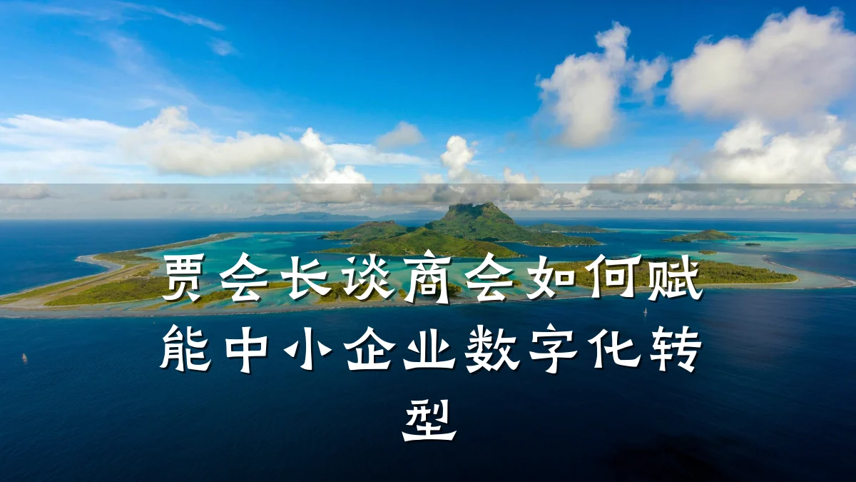 贾会长谈商会如何赋能中小企业数字化转型