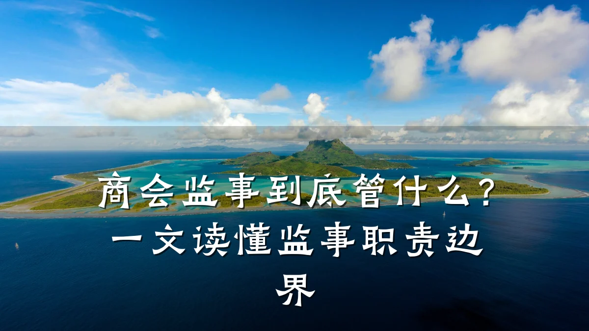 商会监事到底管什么？一文读懂监事职责边界