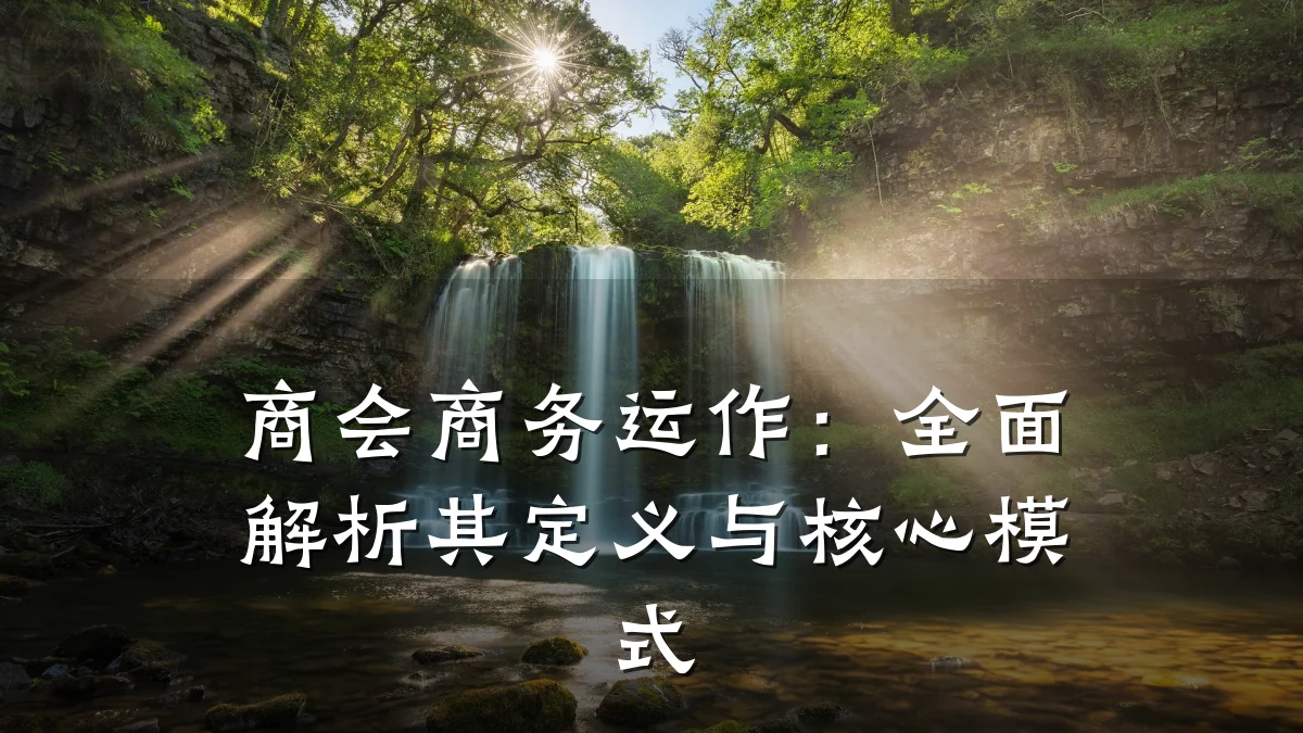 商会商务运作:全面解析其定义与核心模式
