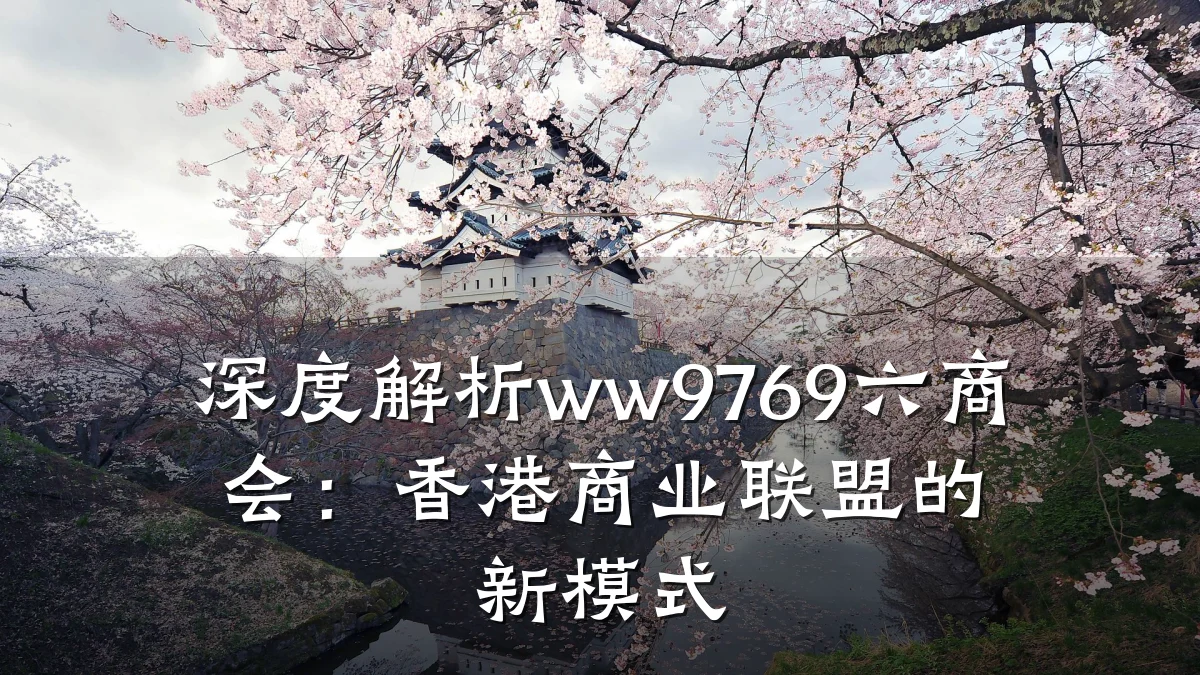 深度解析ww9769六商会:香港商业联盟的新模式