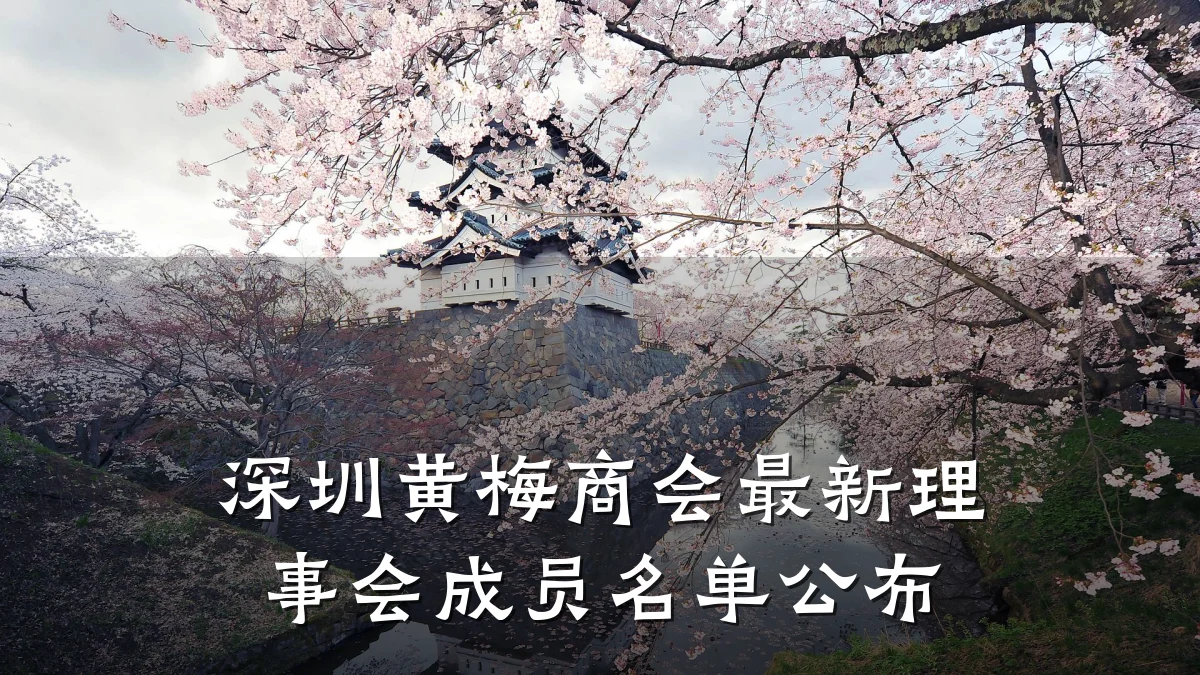 深圳黄梅商会最新理事会成员名单公布