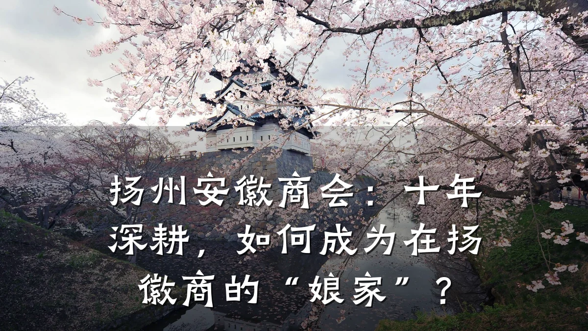 扬州安徽商会：十年深耕，如何成为在扬徽商的“娘家”？