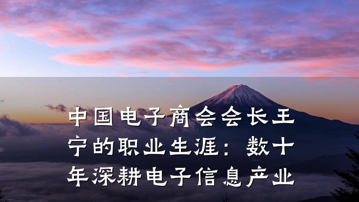中国电子商会会长王宁的职业生涯:数十年深耕电子信息产业