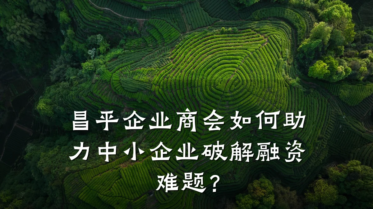 昌平企业商会如何助力中小企业破解融资难题？