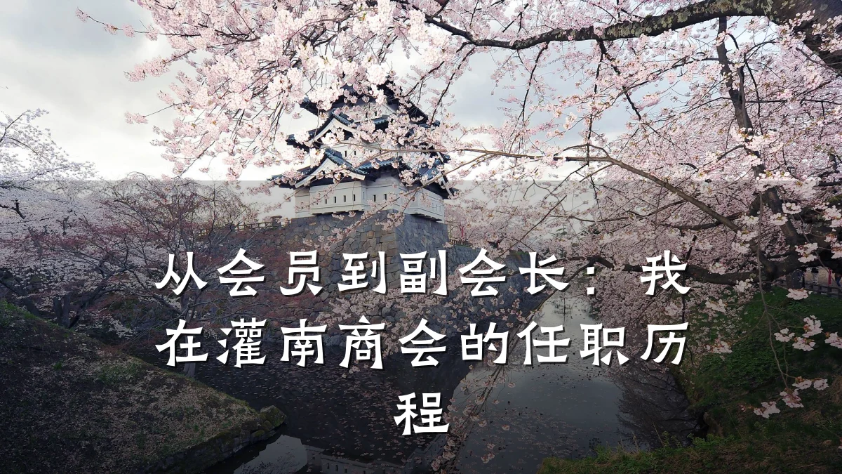从会员到副会长:我在灌南商会的任职历程