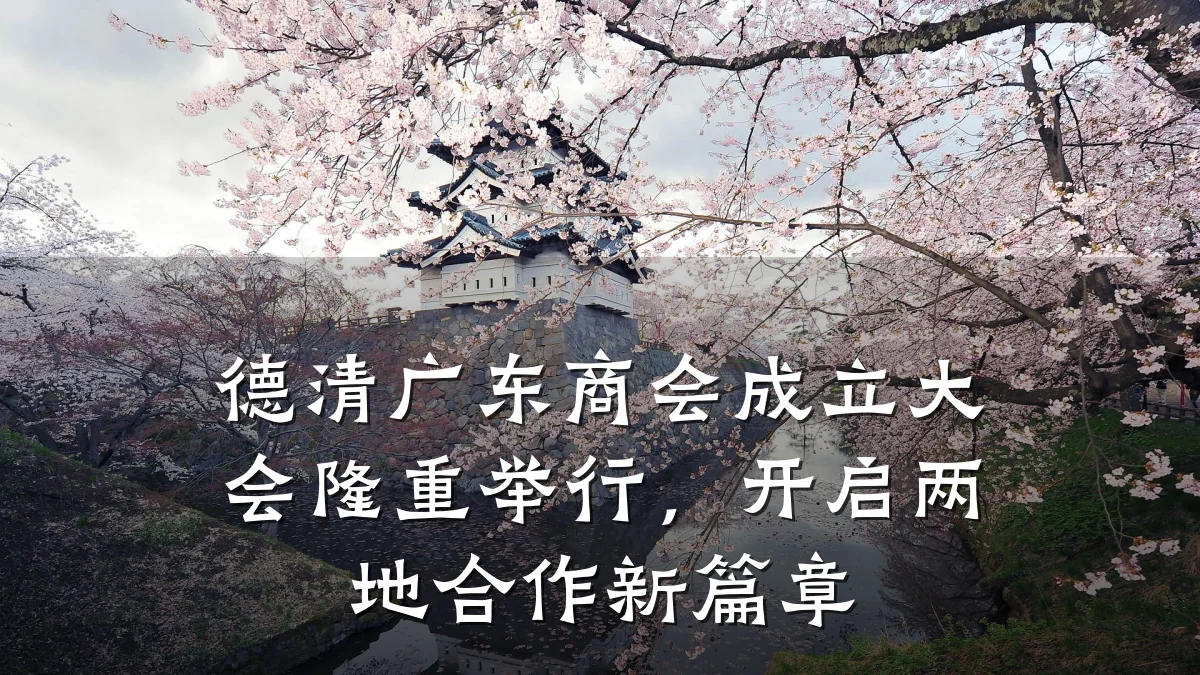 德清广东商会成立大会隆重举行,开启两地合作新篇章