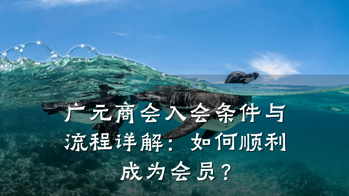 广元商会入会条件与流程详解：如何顺利成为会员？