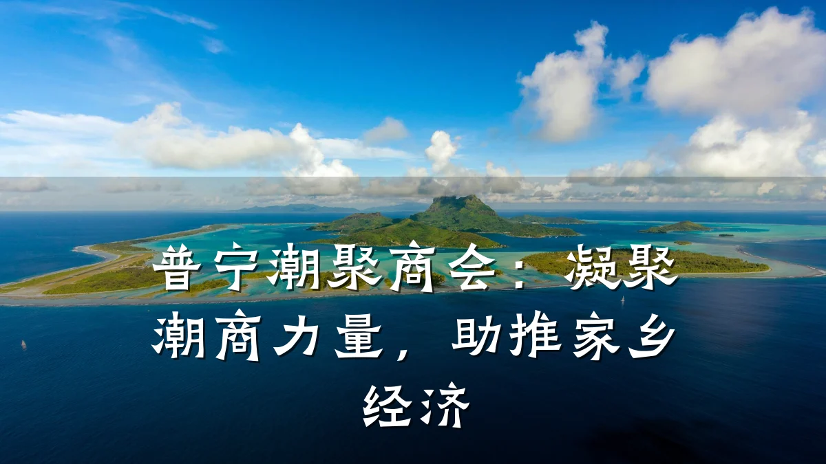 普宁潮聚商会:凝聚潮商力量,助推家乡经济