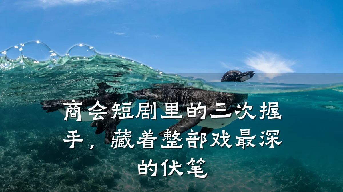 商会短剧里的三次握手，藏着整部戏最深的伏笔