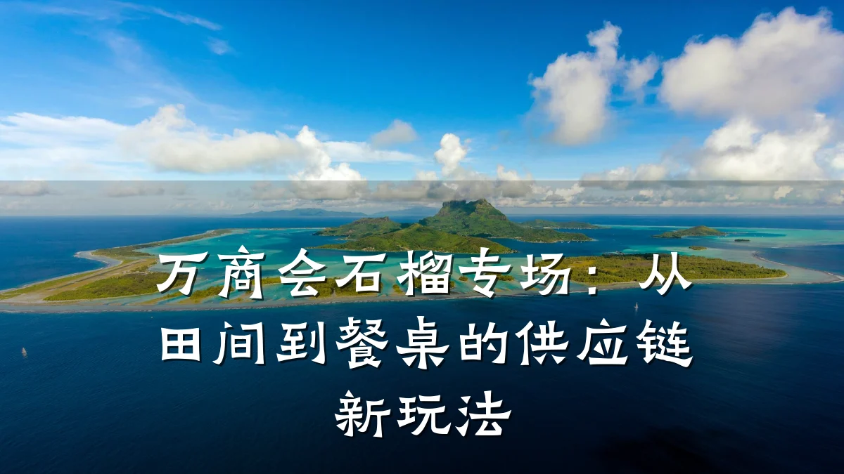 万商会石榴专场:从田间到餐桌的供应链新玩法