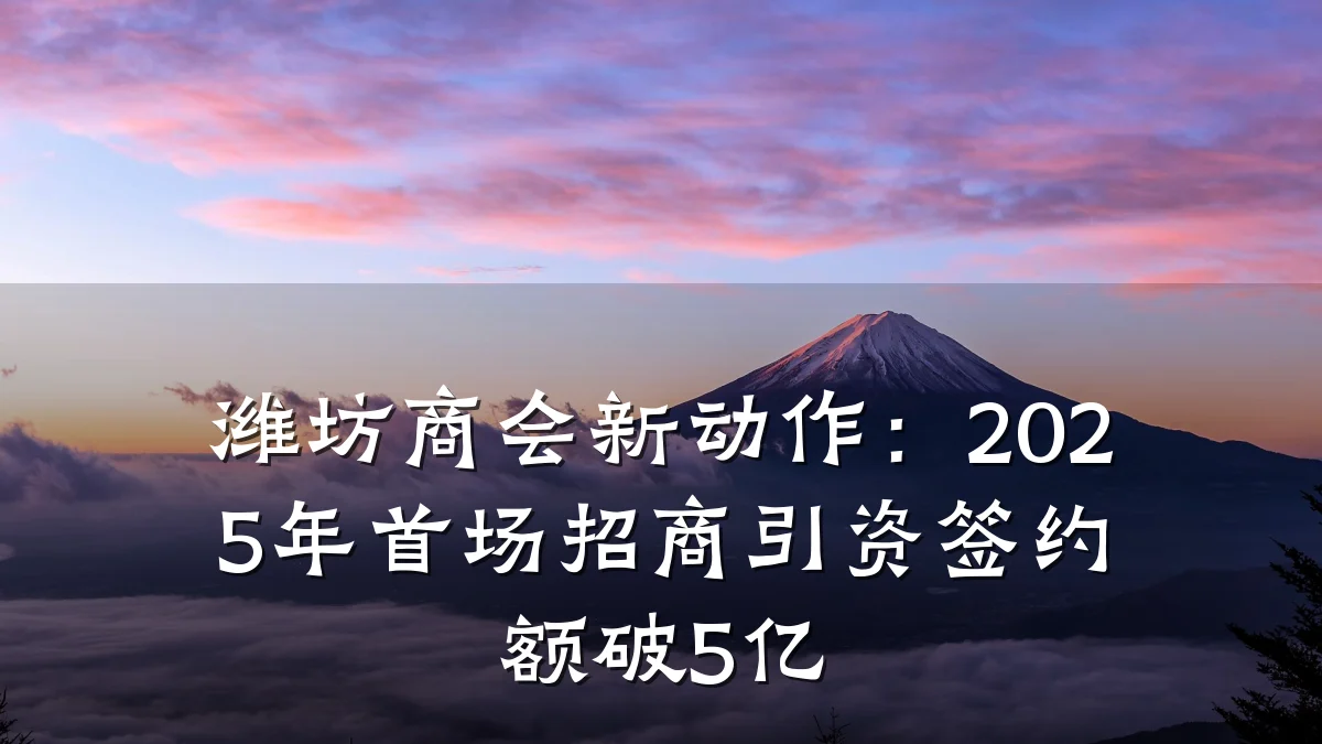 潍坊商会新动作:2025年首场招商引资签约额破5亿