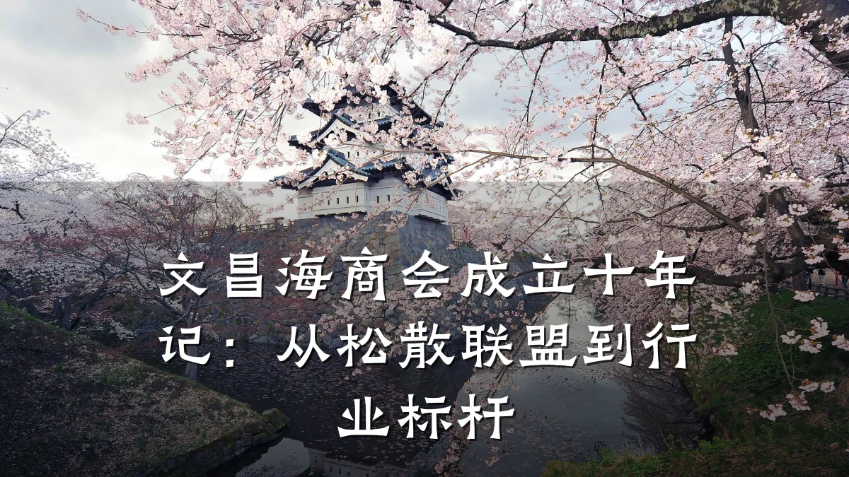文昌海商会成立十年记：从松散联盟到行业标杆