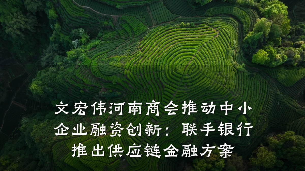 文宏伟河南商会推动中小企业融资创新:联手银行推出供应链金融方案