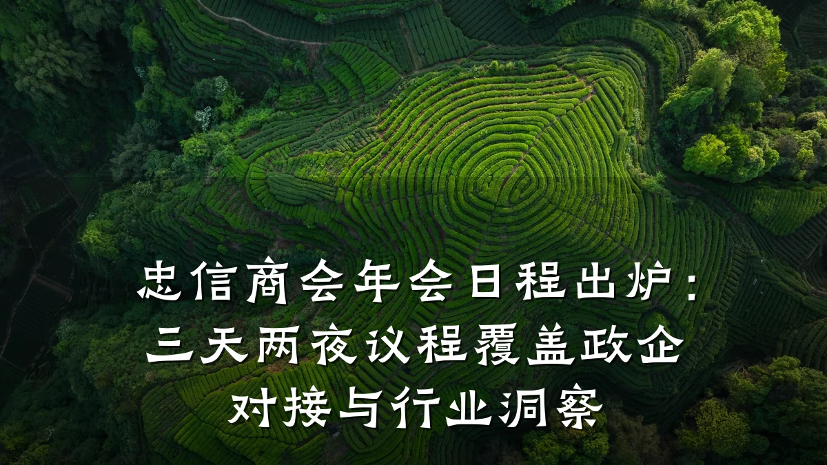 忠信商会年会日程出炉:三天两夜议程覆盖政企对接与行业洞察