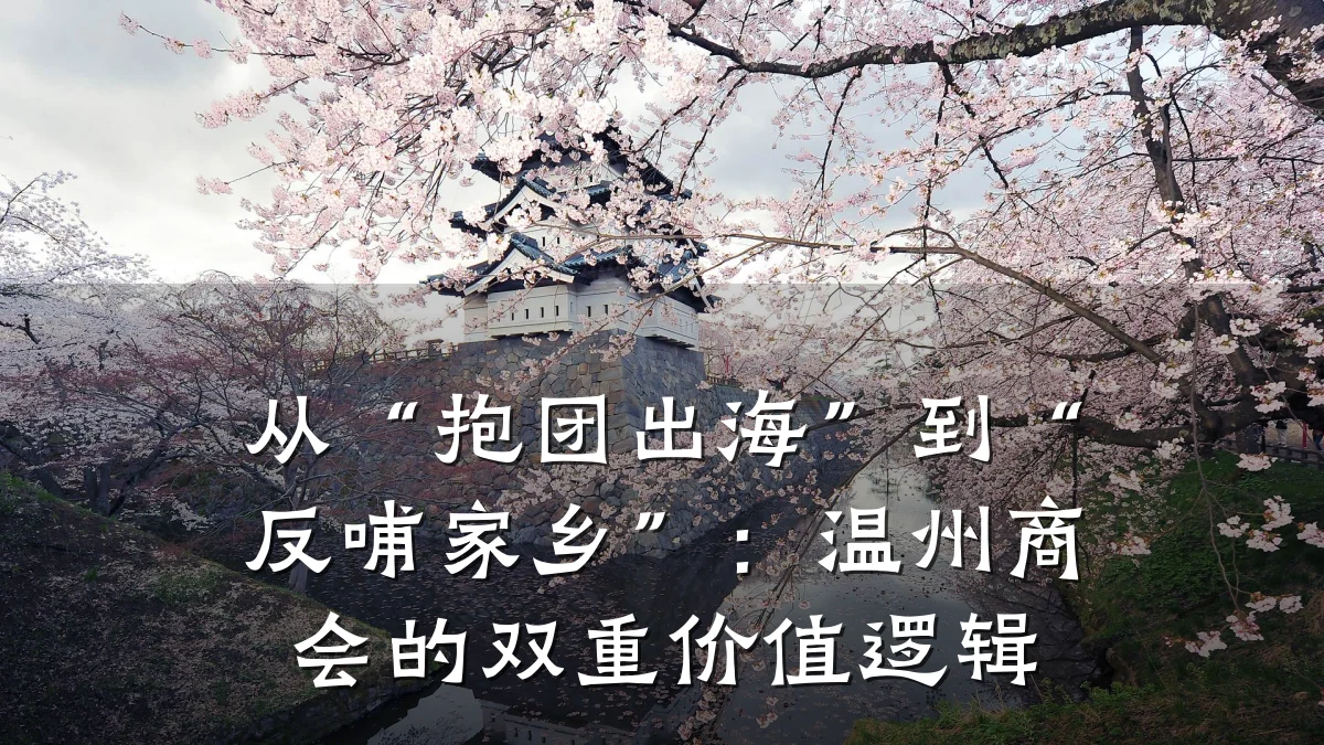 从“抱团出海”到“反哺家乡”:温州商会的双重价值逻辑