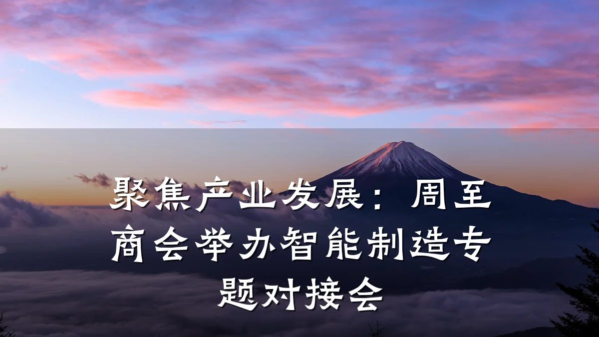 聚焦产业发展:周至商会举办智能制造专题对接会