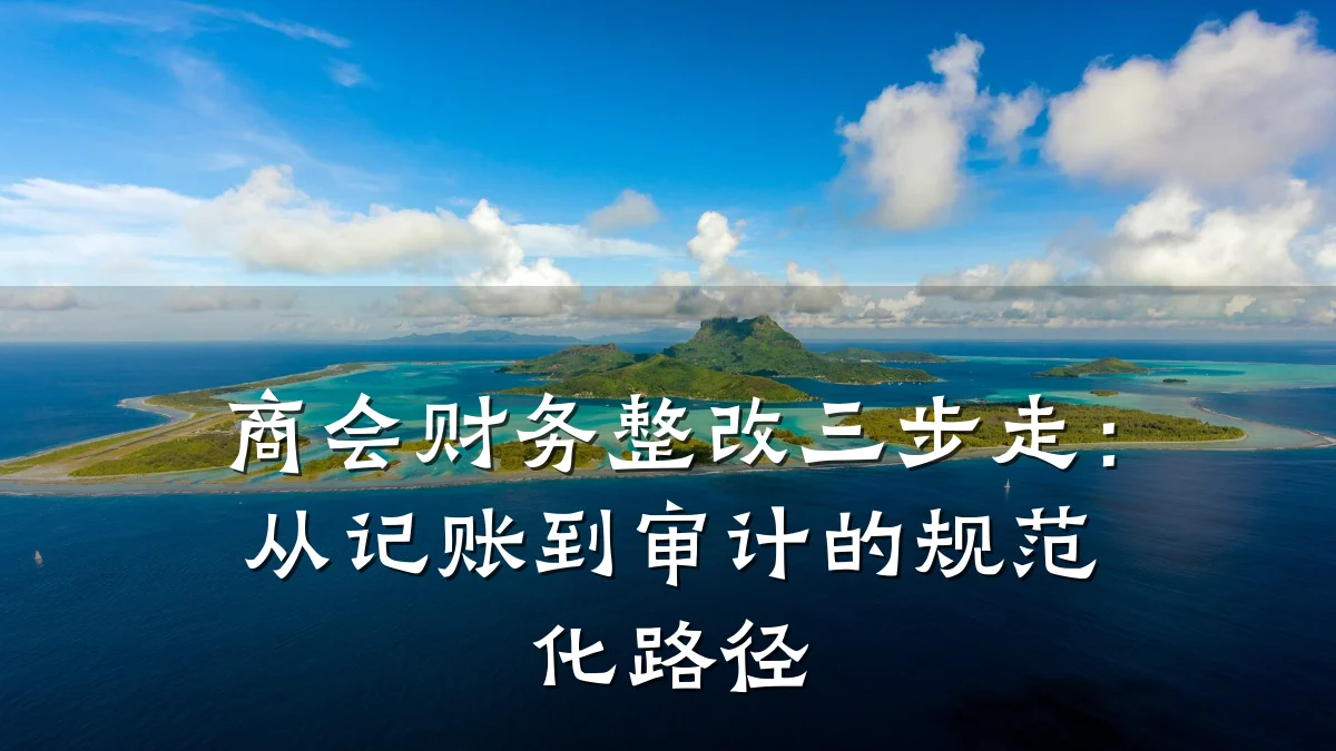 商会财务整改三步走:从记账到审计的规范化路径