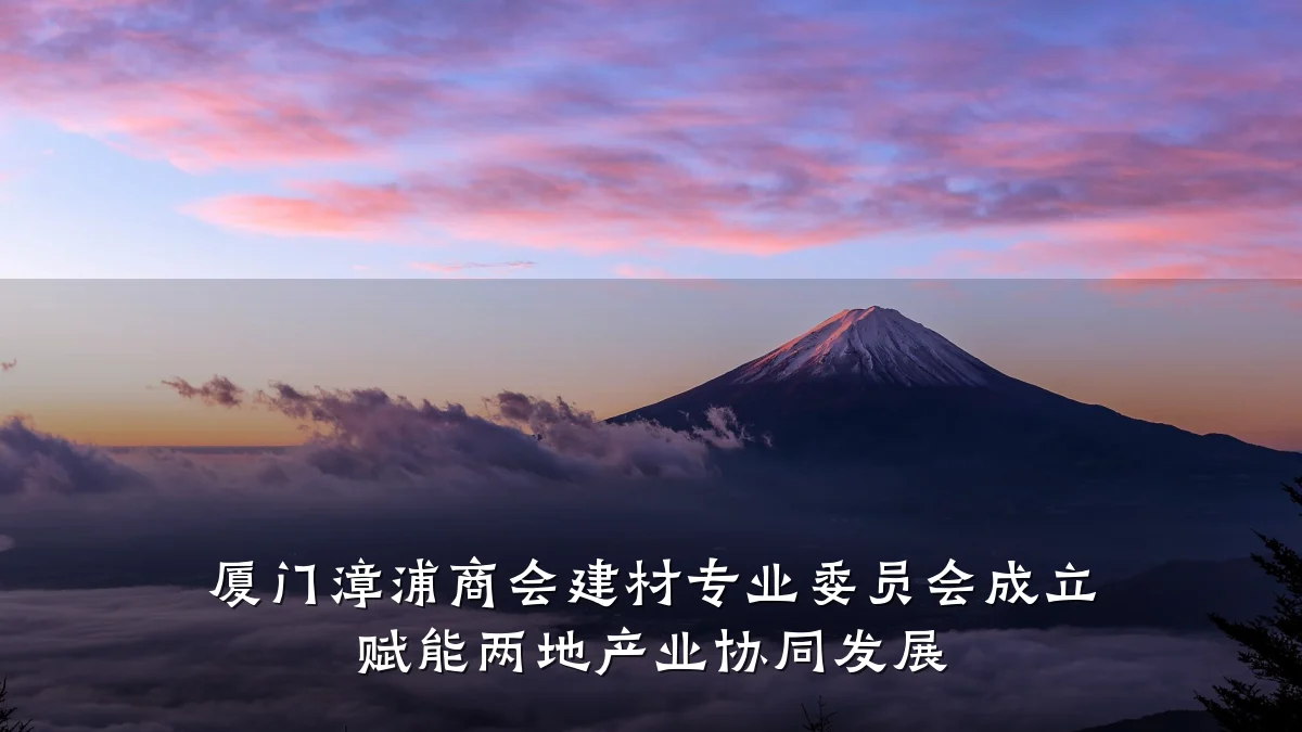 厦门漳浦商会建材专业委员会成立 赋能两地产业协同发展