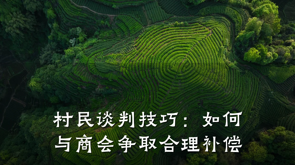 村民谈判技巧：如何与商会争取合理补偿