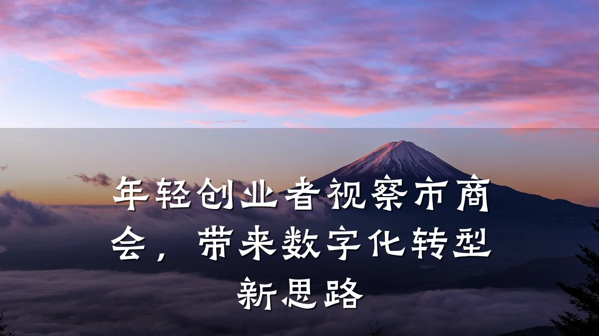 年轻创业者视察市商会,带来数字化转型新思路