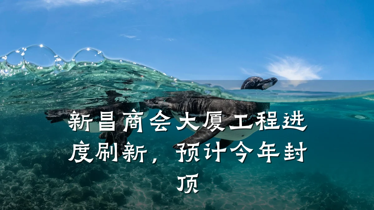 新昌商会大厦工程进度刷新,预计今年封顶
