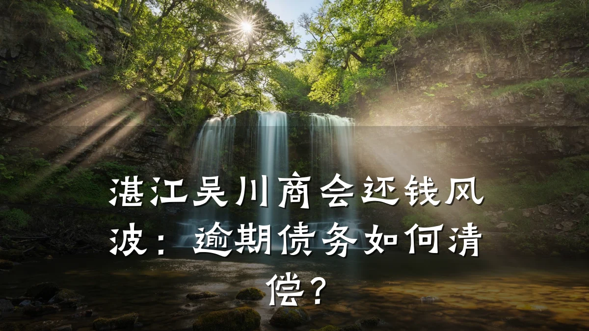 湛江吴川商会还钱风波:逾期债务如何清偿?