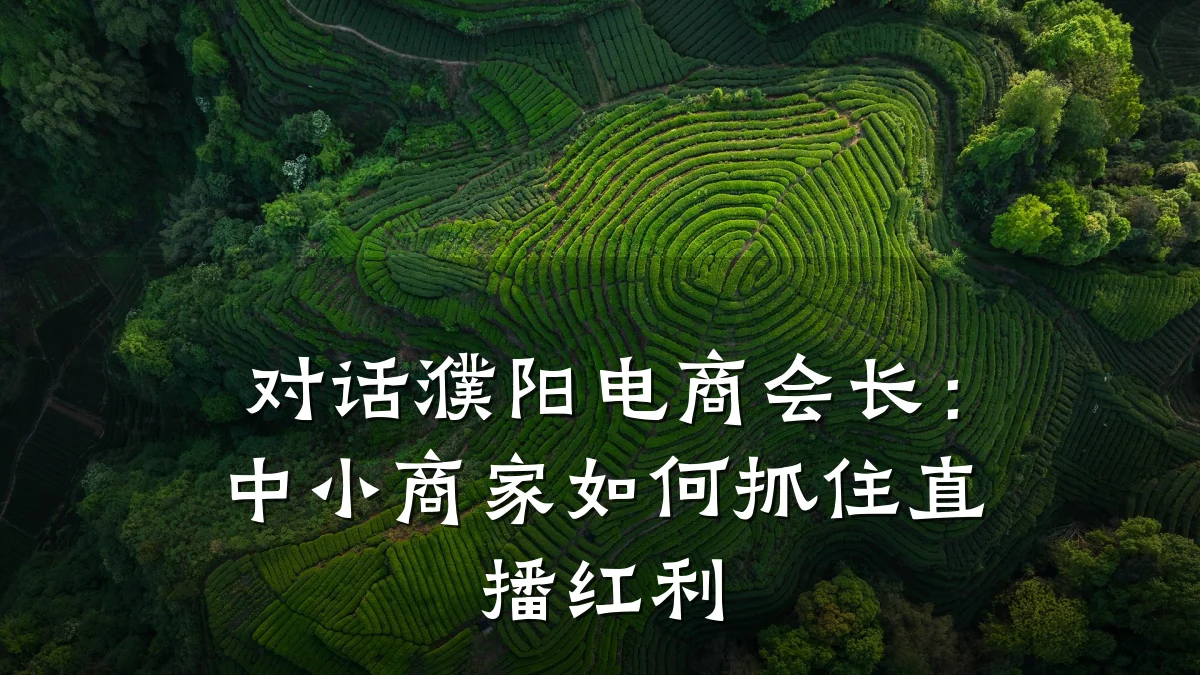 对话濮阳电商会长:中小商家如何抓住直播红利