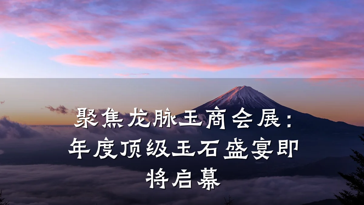 聚焦龙脉玉商会展:年度顶级玉石盛宴即将启幕
